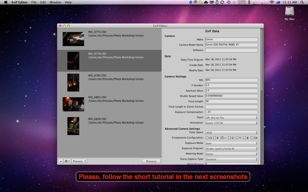 Exif Editor for MacOS Free Download