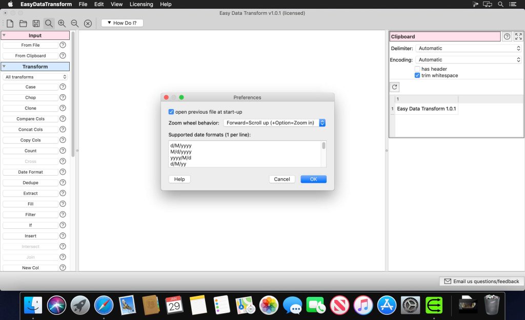 Easy Data Transform for Mac Free Download