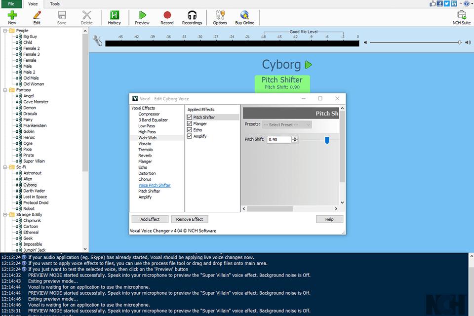 NCH Voxal Voice Changer 6 for Mac Free Download